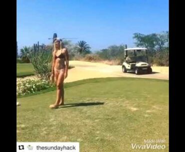 Ladies first ! Funny ladies golf swing video from Instagram! #Subscribe