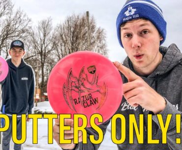 PUTTERS ONLY ONE DISC CHALLENGE!! (Razor Claw Review)