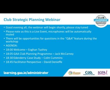 Club Strategic Planning Webinar