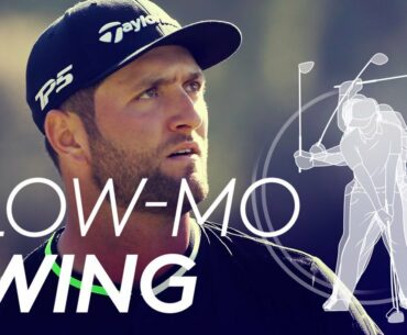 Jon Rahm's golf swing in Slow Motion
