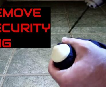 How to remove store security tag from clothes simply and fast with a drill.