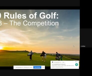 2020 Webinar Series: Rules of Golf, Rules 3 and 10