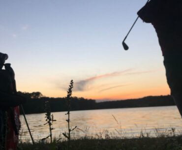 Hitting Golf Balls into the Lake