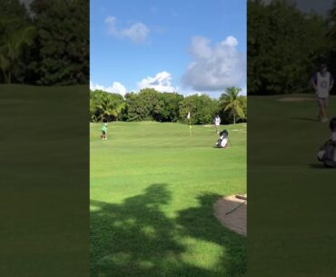 Golf Jayson. Caribbean Championship 2019 Punta Cana. Putting to a millimeter from the hole !