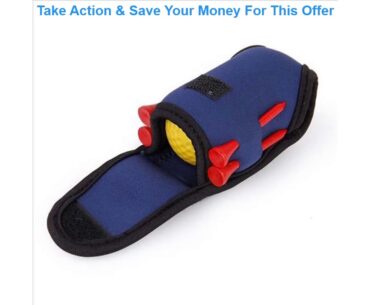 Slide Golf ball holder bag Mini Tees 2 Ball 4 Tees Gift Set