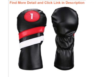Top Golf Head Covers 3Pcs/Set Driver Fairway Wood Headcovers Black Red Vintage Pu 1 3 5 Driver