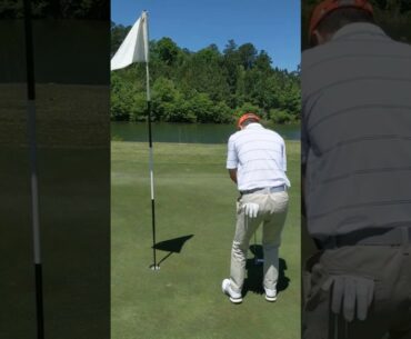 Birdie and par putts on 15th hole at Crystal Lake Golf & Country Club
