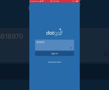 How to use the DotGolf App to Check-In to a golf club
