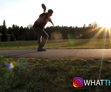 Disc golf: Driver, Midrange and Putter challenge with forehand.