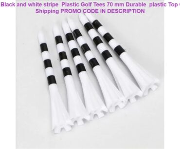 Free Shipping  50 pcs/pack Black and white stripe  Plastic Golf Tees 70 mm Durable  plastic Top Gol