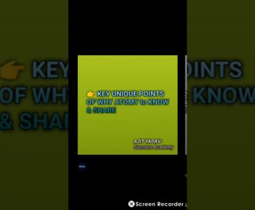 WHY ATOMY 13 KEY POINTS IN HINDI Contact- +918618555481