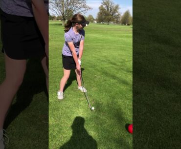 Anna’s golf swing 5 iron par 3