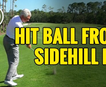GOLF BALL POSITION ON ODD SIDEHILL LIES - BALL ABOVE AND BELOW FEET