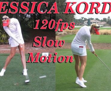 JESSICA KORDA 120fps DUAL ANGLE SLOW MOTION DRIVER GOLF SWING