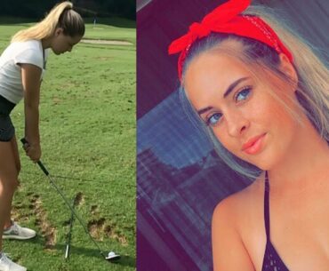 Beautiful golfer AMANDA HAYES golf swing | GOLF VN