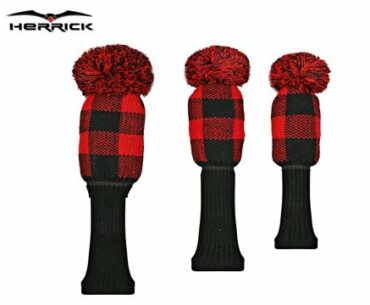 Golf Clubs Headcover Lattice Knitting Wool Fairway Wood Headcover Golf