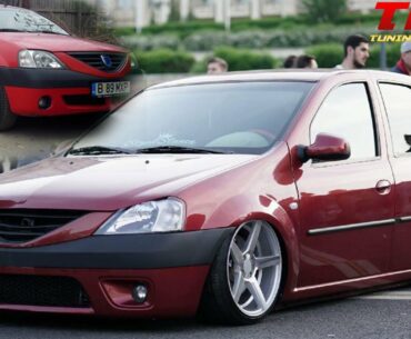 Dacia Logan Bagged on Vossen CV3-R Rims Before and After by Kinder