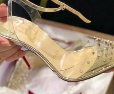 Wtffffff???!! -TRY THESE ON IN THE STORE! Spikoo Spiked Ankle-Wrap Red Sole Christian Louboutin