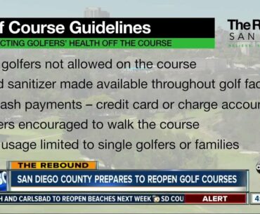 The Rebound: SD county preparesa to reopen golf courses