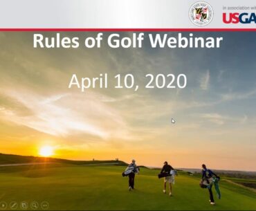 MSGA Rules of Golf -Webinar #1