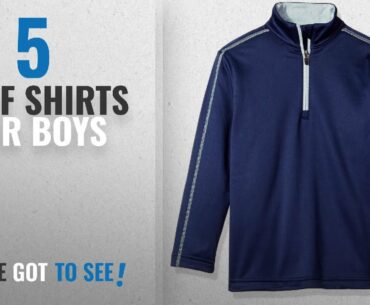 Top 10 Golf Shirts For Boys [2018]: Puma Golf Boys Junior Core Fleece 1/4 Zip Shirt, Peacoat,