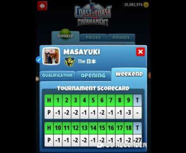 Golf Clash Rookie Tournament Brackets