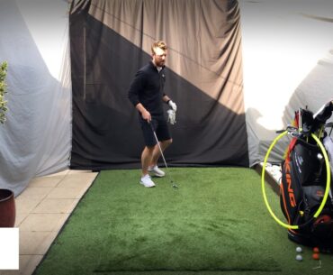 Higher or lower ball flight drill in a net with a glove
