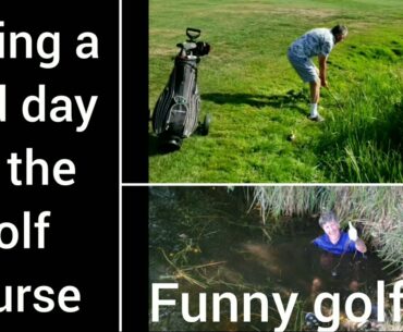 Having a bad day on the golf course. Funny golf fails