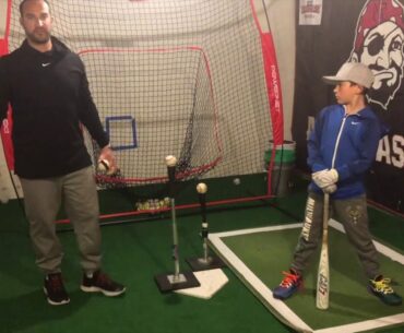 Sanfilippo Baseball:  Low Tee/High Tee Drill