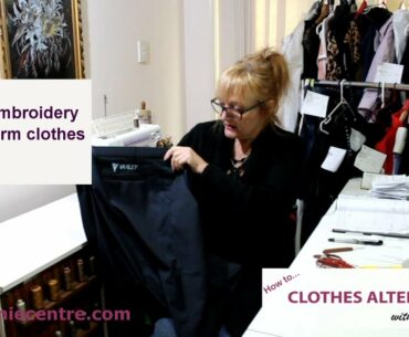 Remove embroidery from uniform clothes