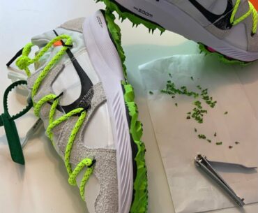 CUT THE SPIKES ON MY "OFF WHITE" ZOOM TERRA  NIKE KIGER 5s