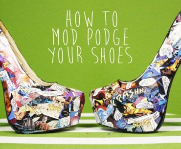 DIY Comic Book Mod Podged Shoes