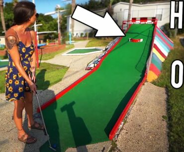 Amazing Old School Mini Golf Course! - Lots Of Hole In Ones!