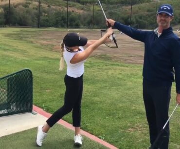 Golf swing shoulder angle secrets: Coach Mike & Alissa