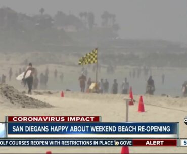 Most San Diegans obey rules, excited about weekend beach re-opening
