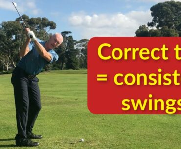Body tilts in golf swing