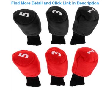 Slide 6 Pieces Durable Golf Head Cover Headcover Protector Protective Bag for Driver Fairway Wood H