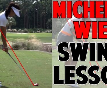 MICHELLE WIE SWING LESSON | How to Stay on In Your Posture & On Plane