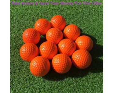 Top 12Pcs Foam Practice Golf Balls Yellow Green Orange Golf Training Balls Outdoor Indoor Putting G