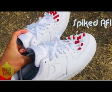Spiked AF1/red bottoms