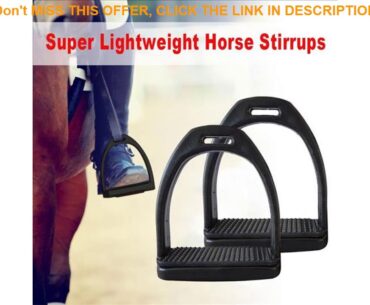 Review 2PCS Horse Riding Stirrups Aluminum Alloy For Horse Rider Lightweight Wide Track Anti Slip E
