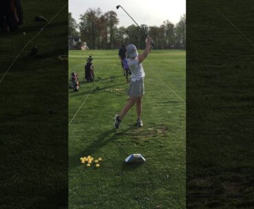 Paige Golf swing from side