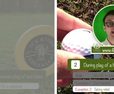 Oswald's Golf Rules School 21/25: Substitute ball (Master's 3)