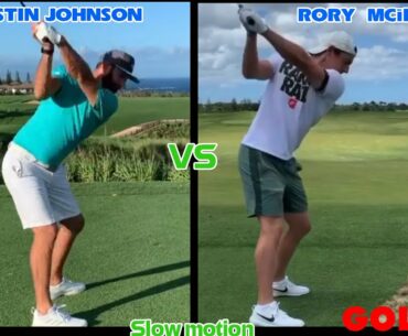 Who is better ?  DUSTIN JOHNSON vs RORY MCILROY [ Driver golf swing slowmotion ] | GOLF VN