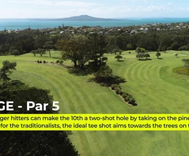 Hole 10 at Pupuke Golf Club. Ridge