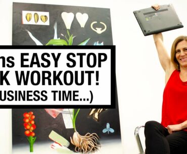 5 minute EASY, get-out-of-your-chair WORKOUT // Business time clothes are fine!