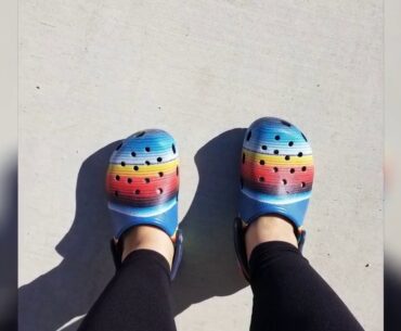 Review Crocs Men's and Women's Classic Striped ClogCasual Slip on Water Shoe