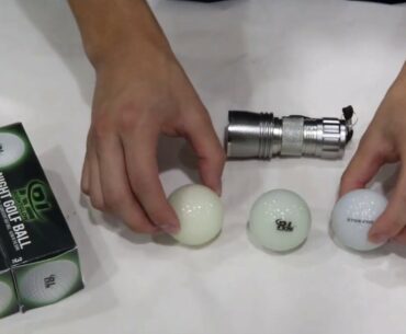 Glow in the Dark Golf Balls Brightness Comparison