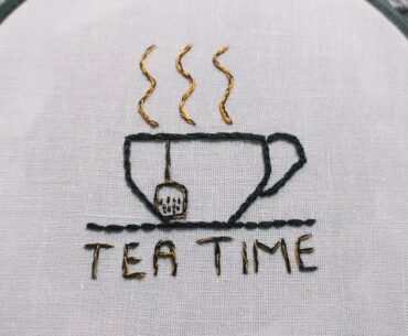 Creative Embroidery Art || Tea Time Embroidery Hoop Art || Modern Embroidery For Beginners #StayHome