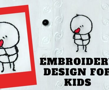Quick and beautiful hand embroidery design for kids with only one stitch,stem stitch|hand embroidery